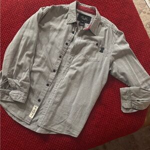 Harley-Davidson Light Gray Casual Button-Down Shirt